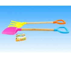 Apel Plastik- Paletta e Rastrello in Legno, Multicolore, APE480