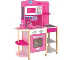 Woodyland 91311 - Cucina Giocattolo Trendy Deluxe con Molti Accessori in Legno