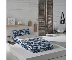 Naturals Army 175901 - Copripiumino per letto da 90 cm, senza imbottitura