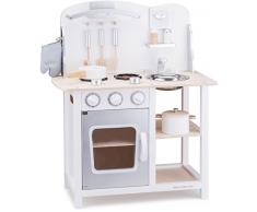 New Classic Toys Classic Rosso Giocattolo in Legno accessoriata per Bambini Educazione Tavola Divertimento Accessori da Cucina, Colore White, 11053