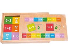 Woodyland - Gioco in Legno per Imparare a sommare e sottrarre, 81 pz.