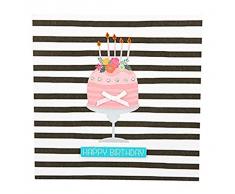 Depesche 8211.040 - Biglietto di Auguri con Decorazione Glitterata, per Compleanno, Multicolore