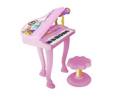 REIG 5299 Pianoforte con Sedia elettrica di Principesse Disney