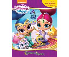 Phidal Shimmer & Shine 9782764345504 - Cofanetto con 1 Libro in cartoncino, 10 Personaggi e 1 Tappeto da Gioco, Multicolore