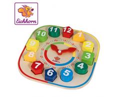 Eichhorn 100003449 - Orologio da Parete con mattoncini, 25 x 25 cm, Colore: Multicolore