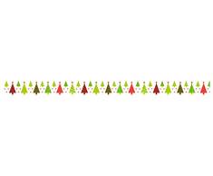 URSUS 59050063 Masking Tape, ca. Albero di Natale colorato, 15 mm x 10 m