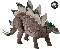 Jurassic World- Stegosauro Super Attacco Doppio Dinosauro Articolato, Giocattolo per Bambini 3+ Anni, GDL06