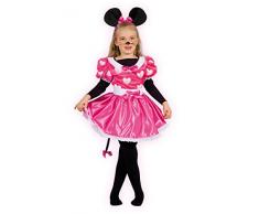Ciao-Topolina Pretty Mouse costume bambina con make-up (Taglia 8-10 anni) Minnie Carnevale, Rosa, 10798.8-10