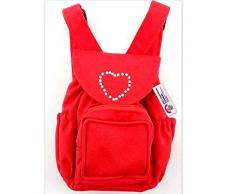 Costruisci Il Tuo Orsi Armadio da 15 Pollici Clothes Fit Corporatura Bear Zaino (Red)