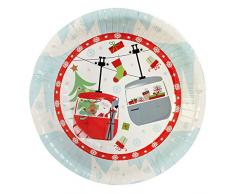 Neviti Ciotola di Carta, Multicolore, 18 x 18 x 4 cm, 8 unità