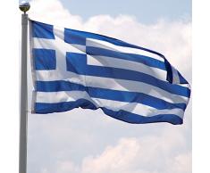 Bandiere nazionali della Grecia, per interni ed esterni, in poliestere, 1,5 x 0,9 m, 1 confezione con occhielli, decorazioni per pub e barbecue, decorazione da tavolo