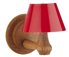Kahlert Licht 10358 - Accessori per casa delle bambole, supporto in legno, paralume rosso