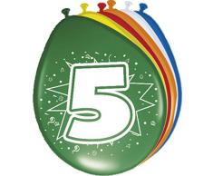 Palloncini multicolori 5 anni - 8 pezzi