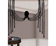 Amscan 241822, ragno in tessuto per casa stregata, set di decorazioni, 1,9 m