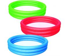 Bestway 51027 - Piscina Tinta Unita a 3 Anelli, 183 x 33 cm, Multicolore