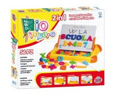 Grandi Giochi GG75000, Lavagna Magnetica 2 in 1 a Valigetta, Multicolore