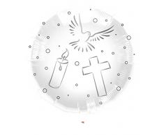 Palloncino per prima comunione bianco - 43 cm