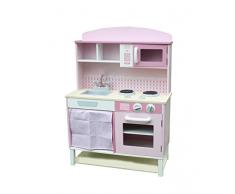 Liberty House Giocattoli di Legno Cucina Giocattolo con Forno a microonde (Pink Gingham)