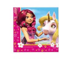 Party Street- Confezione da 20 Tovaglioli Mia And Me, 33 x 33 cm, Multicolore, PR84844