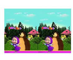 Procos 86515 - Tovaglia plastica Masha e Orso 120x180 cm)