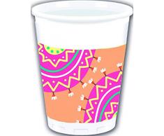 Procos- Bicchiere plastica 200 ml Lama, Multicolore, 5PR89630