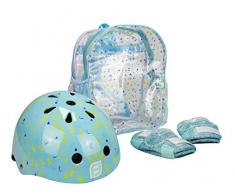 Funbee - Zaino + Casco Ciotola + Protezioni Blu (OFUN006G), Colore (DARPEJE 1)