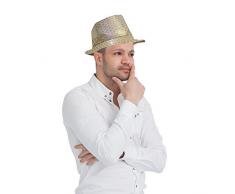Dress Up America Fedora Oro Hat con luci a LED lampeggianti per adulti