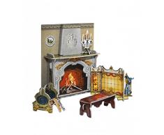 Keranova keranova260 12 x 4 x 14 cm Clever Paper Doll House e Collezione di mobili Camino 3D Puzzle