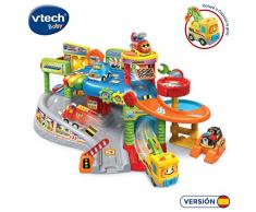 VTech - TutTut Bolid per Garage, con Diversi binari e Livelli con luci, Voci, Canzoni e Suoni Divertenti, Include Gru