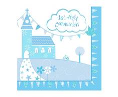 Amscan International 9901888 33 cm comunione chiesa blu Lincheon tovaglioli