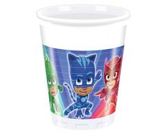 confezione bicchieri pj masks super pigiamini 200 ml 8 pezzi