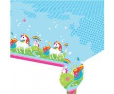 Amscan International 9902104 Unicorn tovaglia di plastica 1.2 m x 1.8 m