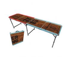 Original Cup - Tavolo Ufficio di Beer Pong con Luce a LED, 240 x 60 x 70 cm, Giochi Alcolici - Light