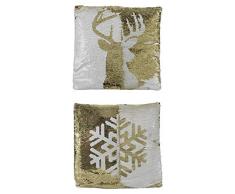 Edelman Cuscino con Paillettes Reversibili A Tema Natalizio 2Ass Articolo da, Multicolore, 8718861654639