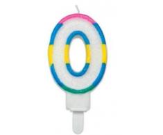 Big Party Maxi Candela Numero 0, Multicolore, 73180