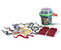 Wild Republic- figuri collettivo Monde Animale Serpente, Secchio de Giochi, Adventure Bucket, 20 cm, 15-Parti, Multicolore, 22893
