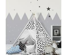 Elfique Tipi INDIANERZELT DOPPELT - Coperta Imbottita e 3 Cuscini