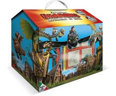 Multiprint Casetta 7 Timbri per Bambini Dragon Trainer 3, 100% Made in Italy, Set Timbrini Bimbi Personalizzati, in Legno e Gomma Naturale, Inchiostro Lavabile Atossico, Idea Regalo, Art.09888