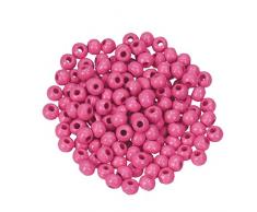 efco 1401032 - 30 Fori per Perline in Legno, 12 mm, Colore: Rosa Chiaro