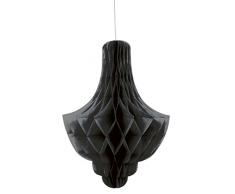 Unique Party 62970 - 35cm Decorazione Lampadario in Carta Velina Nera