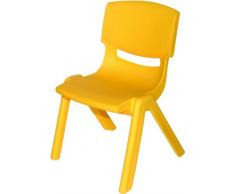 sedia bieco 04000001 per bambini da impilabile in plastica ca. 53 x 33 x 28 cm, di colore giallo