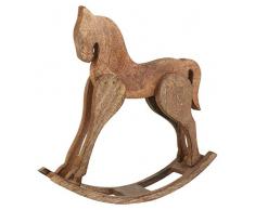 Edelman Cavallo A Dondolo in Legno Marrone Chiaro Natale Decorazioni, Multicolore, 8718861637519