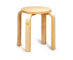 Erzi - Sgabello giocattolo in legno, fabbricazione tedesca, 33,5 x 33,5 x 45 cm