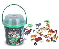 Wild Republic- figuri collettivo Monde Animale Africa, Secchio de Giochi, Adventure Bucket, 20 cm, 36-Parti, Multicolore, 22112