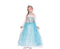 Carnevale Venizano CAV53912-M - Costume di Carnevale da Principessa dei Nevi, età: 7-10 Anni, Taglia: M
