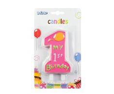 Candela My 1st Birthday Rosa con supporto