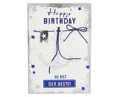 Depesche 3003.023 - Biglietto di Auguri per Compleanno, con Decorazione, Multicolore