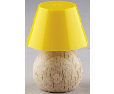 Kahlert Luce 10464 - Mini Doll Accessori - Lampada da Tavolo Gamba di Legno, Ombrello, Giallo