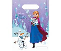 Sacchetti regalo Frozen fiocchi di neve - 6 pezzi