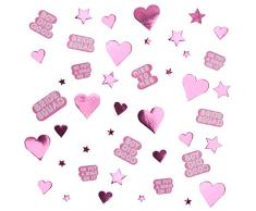 Neviti 776001 - Coriandoli per feste di addio al nubilato, colore: rosa, 5 x 5 x 0,1 cm